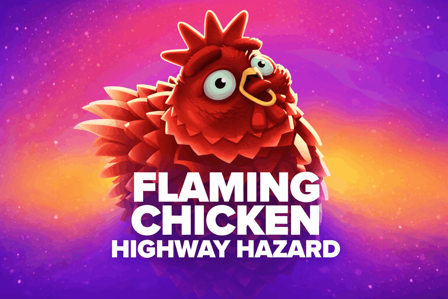 Flaming chicken highway hazard casino game logo.png