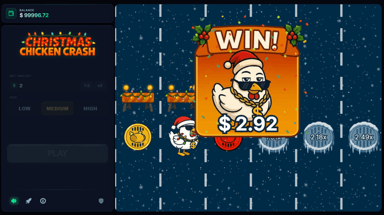 christmas chicken crash casino game visuals (win).png