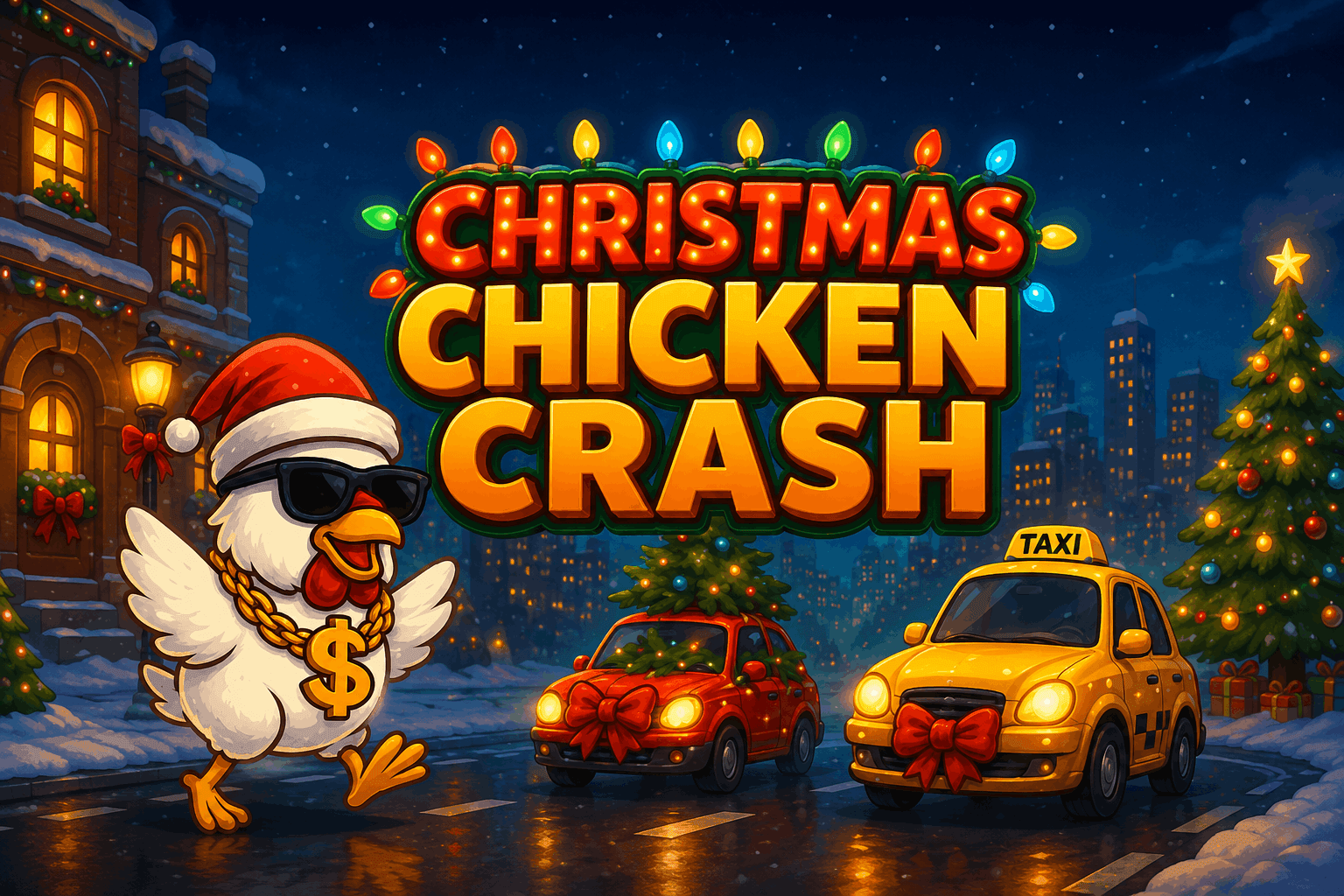 Christmas Chicken Crash casino game logo.png